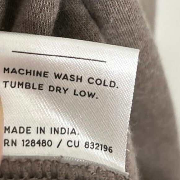 Pact Airplane Cardigan Organic Cotton Open Front Drapey Pocket Sweater M/L Brown - Picture 13 of 14